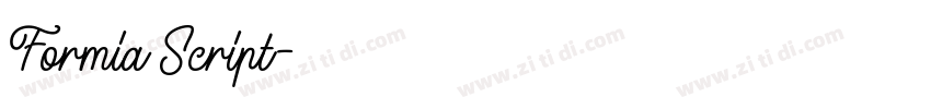 Formia Script字体转换